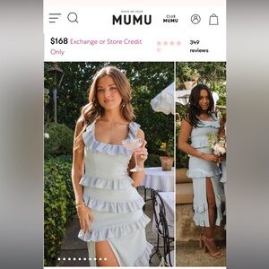 Show Me Your MuMu Greta dress Steele blue size s